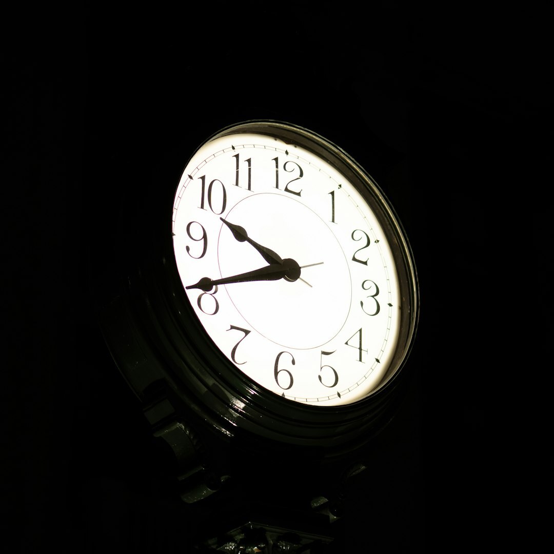 clock showing late night