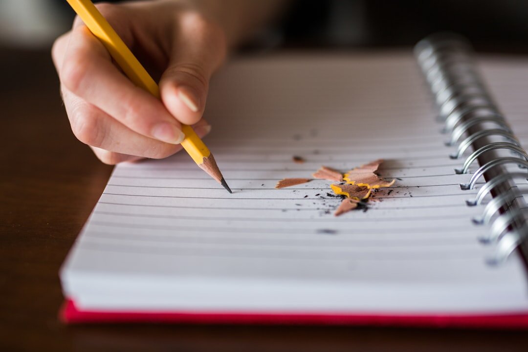 writer editing manuscript